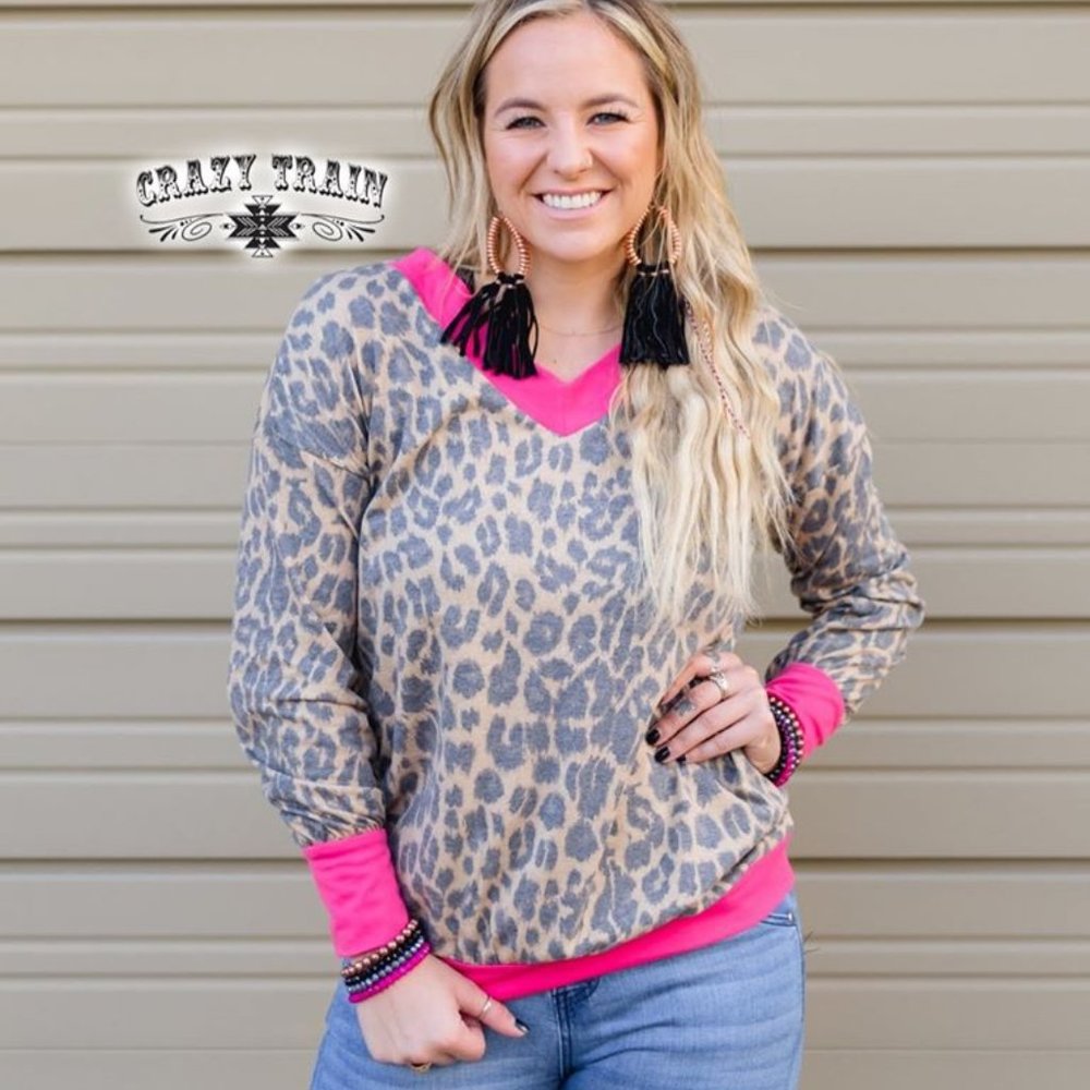 NEW!! CRAZY TRAIN LEXINGTON LEOPARD TOP